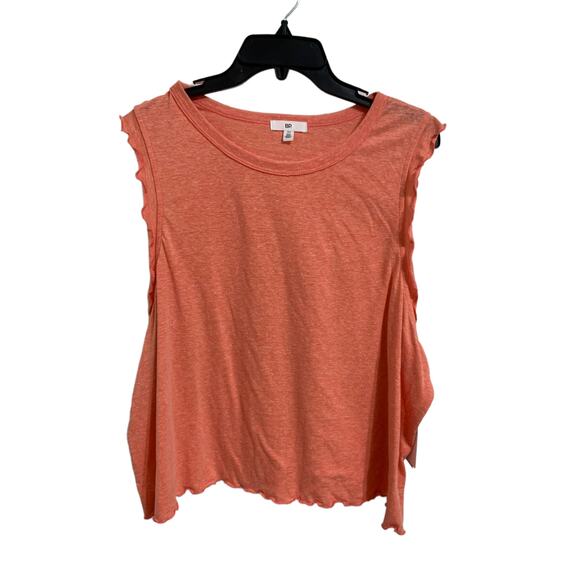 BP. Plus Size Women's Lettuce Edge Tank coral camelia size 2X NEW - Picture 1 of 5